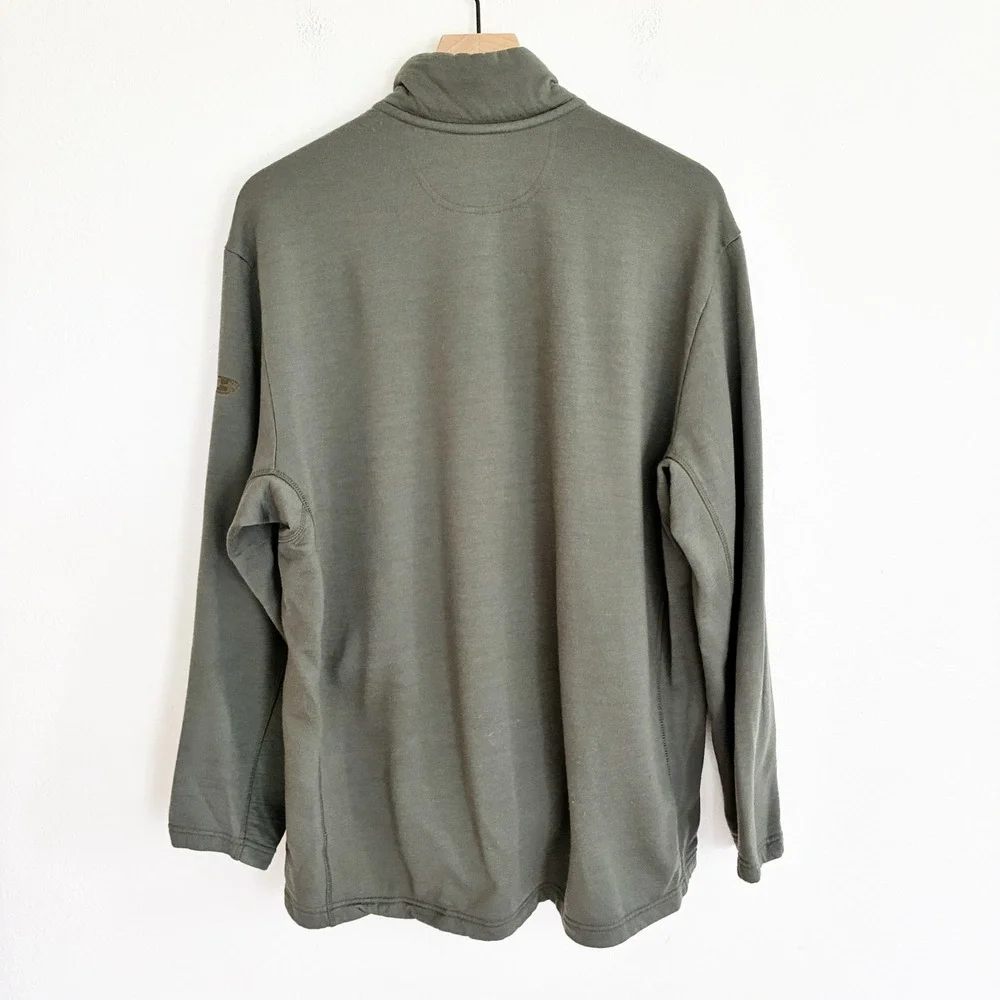 Icebreaker 1/4 Zip Pullover Mens XL Green Merino Wool Long Sleeve Sweatshirt